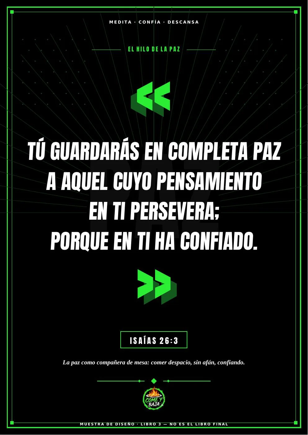 Página de versículo del próximo libro Después del Ayuno