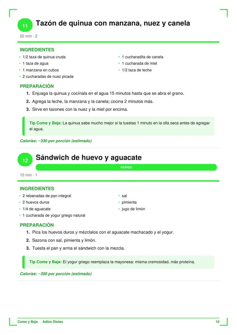 Página real del libro Adiós Dietas