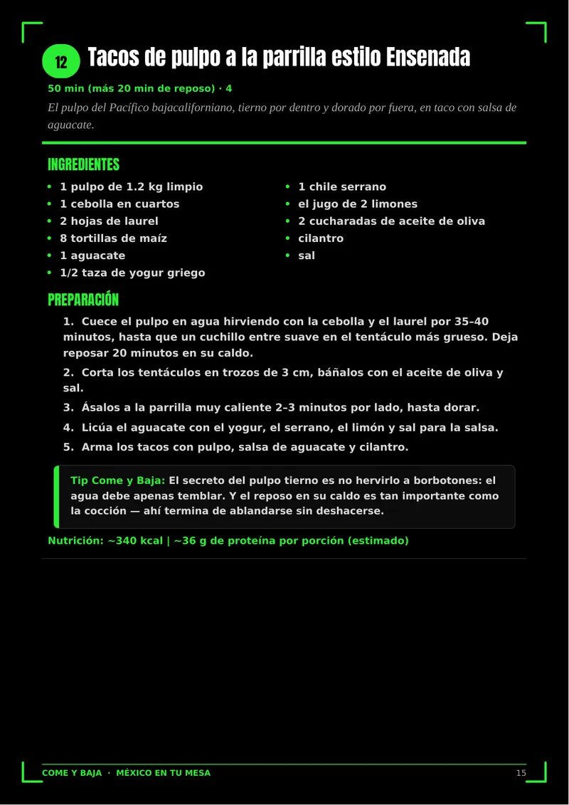 Página real del libro México en tu Mesa