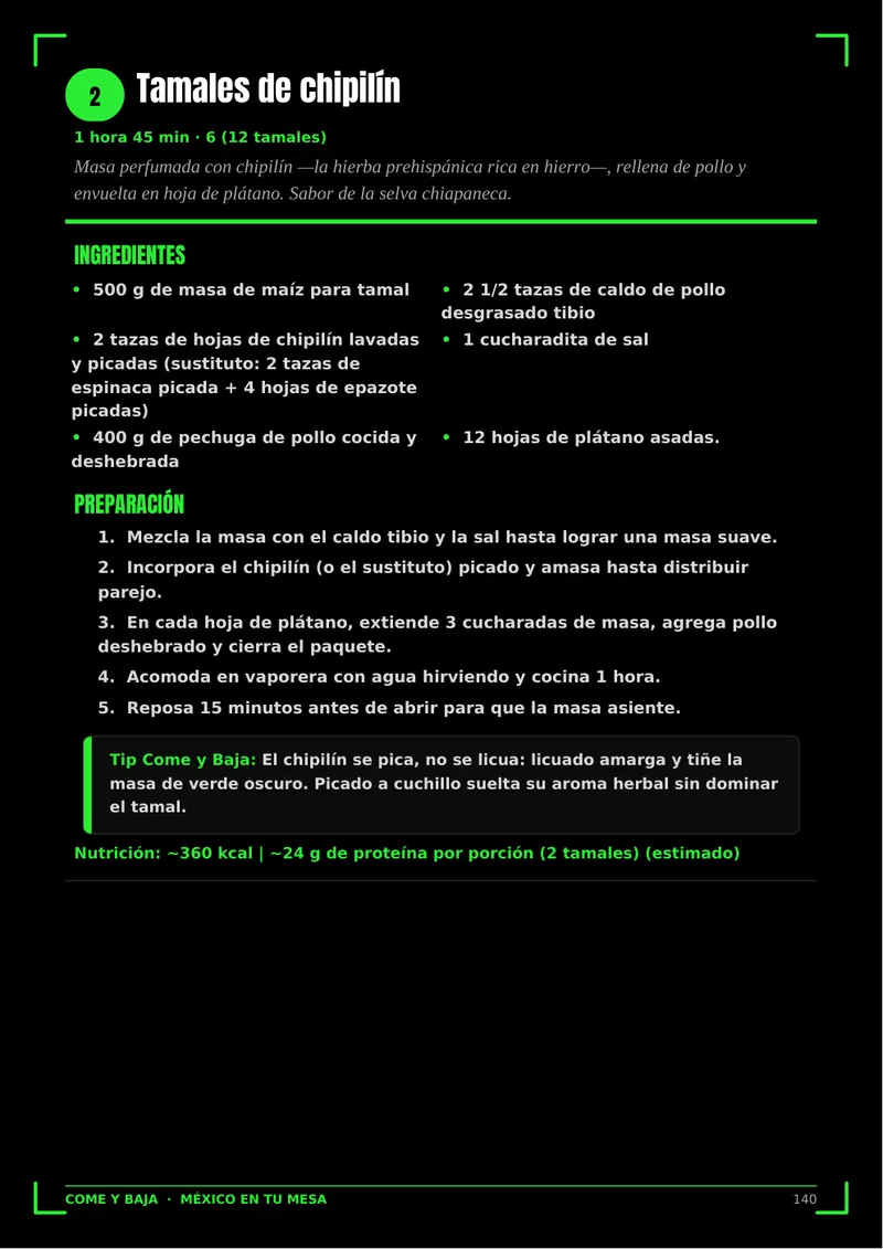 Página real del libro México en tu Mesa